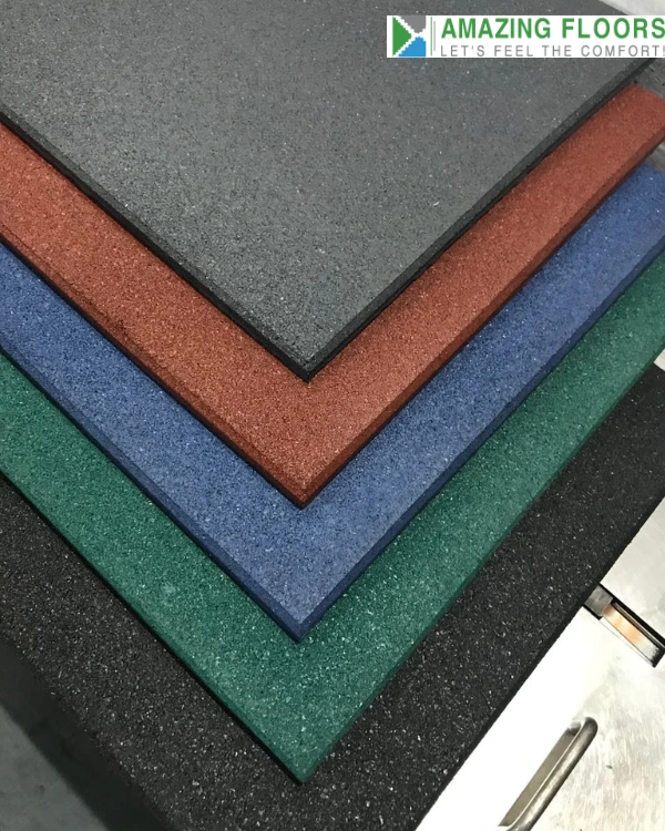 Rubber tile shades and colour choices
